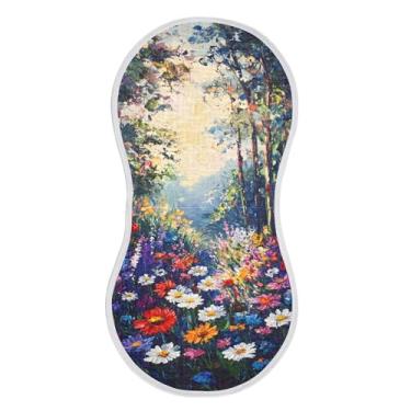 Imagem de xigua Conjunto de 2 panos de musselina para bebês Garden Wildflowers, panos para arrotar supermacios e absorventes, roupas de arroto de algodão, presente de chá para recém-nascidos, bebês meninas e