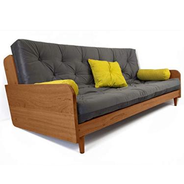 Imagem de Sofá Cama Paris Sarja Madeira Nobre Imbuia