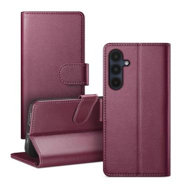 Imagem de RingPi Capa de telefone para Samsung Galaxy A16 5G capa de couro flip magnética com suporte ajustável, compartimento para cartão com bloqueio de RFID e proteção contra quedas de 360°, compatível com