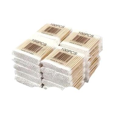 Imagem de Cotonetes De Algodão De Bambu 100 Contém 1000 Unidades Dupla Face Gros