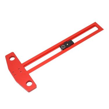 Imagem de Garosa Régua Quadrada T Em Liga de Alumínio, Escala Dupla Com Mangas Broca Intercambiáveis, Ferramenta de Precisão para Carpintaria para Tarefas de Marcação e Perfuração de 11,81 Polegadas