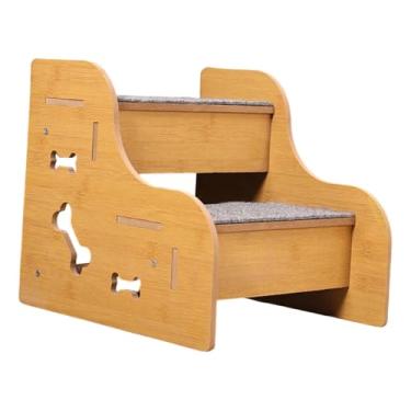 Imagem de Bothyi Escada para cães de pequeno porte, degraus antiderrapantes, leves e resistentes para usar no sofá, ideal para cães idosos, filhotes e gatos, 2 Passos