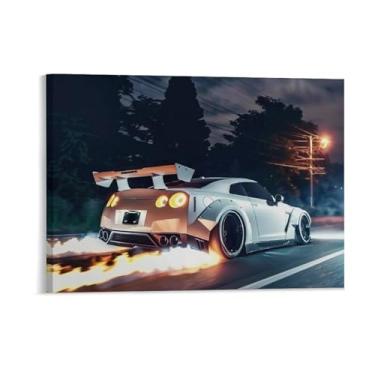 Imagem de HouLaiZhe Carro esportivo japonês Jdm R35 Spitfire pôsteres tela estética decoração de quarto pintura de parede impressões de sala de galeria decoração de parede para quarto sala de estar escritório