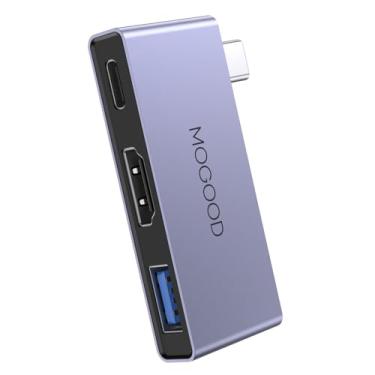 Imagem de MOGOOD Hub USB C para HDMI, hub 3 em 1 MacBook Air HDMI, USB 3.0 Dock USB C Hub adaptador multiportas para HDMI 4K, porta de carregamento rápido USB tipo C PD para MacBook Pro, Google Chromebook, HP e