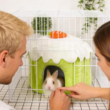 Imagem de Camas para Pequenos Animais | Ninho Suspenso Sem Fundo em Forma de Bolo - Cama para Chinchila,Para Pequenos Animais Coelho Furão Gerbil Esquilo-Voador Inverno Dormir Brincar Gaiola