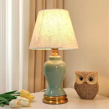 Imagem de Quarto Contemporâneo Lâmpada De Mesa De Cerâmica LED Criatividade Americana Sala De Estar Quarto Infantil Estudo Villa Hotel Cabeceira Mesa Luz (Estilo 9)