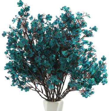 Imagem de Bairdish Flores artificiais de flor de cerejeira para vaso, 10 pacotes de flores de seda falsa para bebês, Gypsophila falsa para escritório, casamento, mesa interna, centro de mesa, festa, decoração