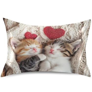 Imagem de Capas de almofada fofas de cetim para dormir com estampa divertida de cabelo, capas de travesseiro padrão King Queen, tamanho king, 101,6 cm x 50,8 cm