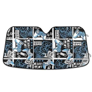 Imagem de Cool Game Joysticks Auto Sunshades Para-brisas Carro Frontal Persiana para a maioria dos Sedans SUV Caminhão Pequeno