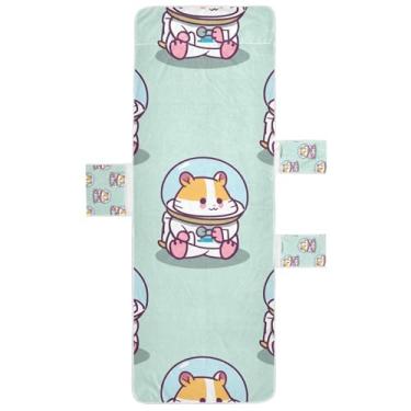 Imagem de Capa de toalha para espreguiçadeira verde para hamster espacial, poltrona, piscina, praia, espreguiçadeira, 203 x 76 cm