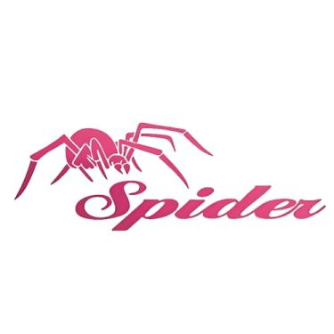 Imagem de 4 peças de decalque de vinil silhueta de aranha, adesivo gráfico de aranha à prova d'água à prova de intempéries para carros, caminhões, vans, para-choques, paredes e laptops (rosa rosa)