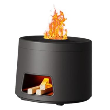 Imagem de Bothyi Umidificador de ar com difusor de óleos essenciais, desligamento automático, luz noturna, portátil, com névoa e aromas, ideal para quarto, mesa e, Preto