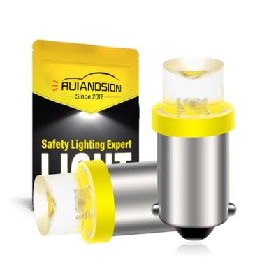 Imagem de Ruiandsion 2 lâmpadas de LED BA9S amarelas âmbar 53 57 1895 64111 lâmpadas de LED para carro 12 V para interior de carro com mapa de cúpula e porta-luvas