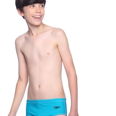 Imagem de Sunga Juvenil, Speedo, Solid, Lycra Lisa com Forro Interno e Alta Durabilidade, Tamanho Teen, tamanho 12 - Azul Céu