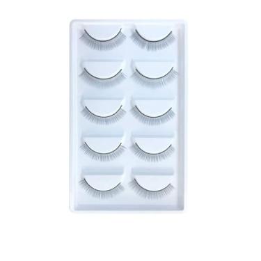 Imagem de Cílios postiços macios e enrolados, adequados para todos os formatos de olhos e adequados para maquiagem diária. Ideal para iniciantes
