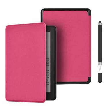 Imagem de Akacy Capa de TPU leve com textura de imitação de couro para Kindle Paperwhite 6.0 (Geração 2022/2024, números de modelo C2V2L3 e RS23CV), fina e leve, com despertar/hibernar automático (6)