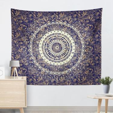 Imagem de Microtecido de parede de flores de mandala de tapeçaria 150x130cm