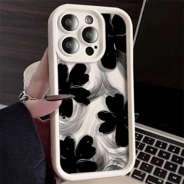 Imagem de Capa para iPhone 16 16E 15 14 13 12 11 Pro Max X XR XS 7 8 16 Plus, à prova de choque, macia, branca marfim 2F1371, para iPhone 12 Pro Max