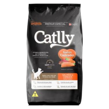 Imagem de Ração gato castrado Premium especial Catlly Salmão e Cereais 10,1 kg
