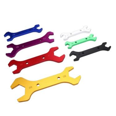 Imagem de Akozon 7 Peças de Mangueira Dupla Terminada Com Chave Conjunto de Ferramentas de Liga de Alumínio Anodizado para Acessórios de Alargamento