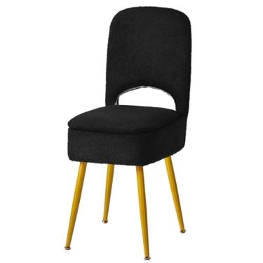 Imagem de IBUYKE Banqueta pequena de armazenamento com encosto dobrável, 33 x 35 x 80 cm, otomana quadrada de veludo de pelúcia, cadeira de maquiagem para sala de estar, 4 pernas de metal com pés