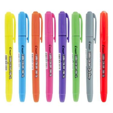 Imagem de Kit 08 Marca Texto PILOT Lumi Color 200SL Neon Flourescente