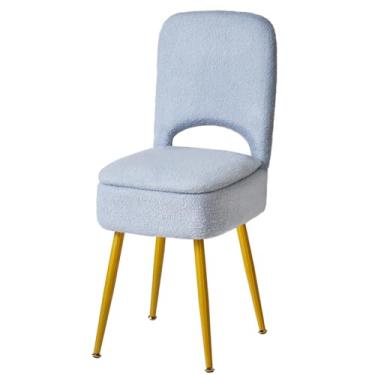 Imagem de IBUYKE Banqueta pequena de armazenamento com encosto dobrável, 33 x 35 x 80 cm, otomana quadrada de veludo de pelúcia, cadeira de maquiagem para sala de estar, 4 pernas de metal com pés