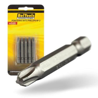 Imagem de Kit 5 Ponta Bit Phillips CV 50mm x 1/4 x N2 Beltools