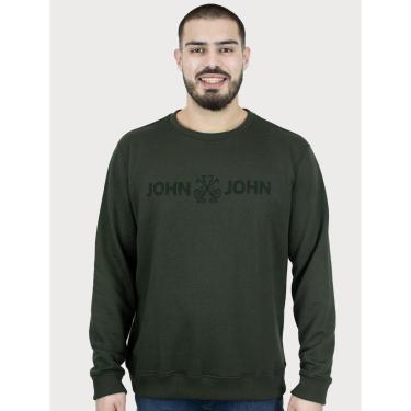 Imagem de Moletom John John Masculino New Basic Logo Rusty Verde Escuro-Masculino