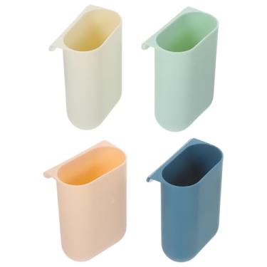 Imagem de Cesta suspensa doméstica e acessórios para carrinho de rodinhas pequeno balde de lixo de mesa multifuncional organizador de armazenamento de plástico para uso no escritório e em casa