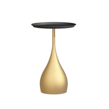 Imagem de Mesa lateral circular, estante de sala de estar, mesa redonda para casa, aparador de sofá, mesa lateral móvel minimalista criativa pequena mesa redonda para sala de estar, quarto, leite e chá