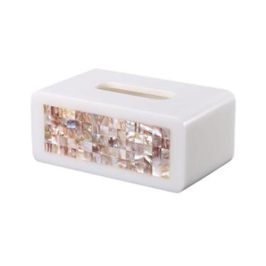 Imagem de KHUTRW3D Caixa de lenços moderna criativa fofa sala de estar mesa de centro mesa de jantar caixa de guardanapo moderna simples caixa de gaveta doméstica europeia mesa