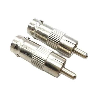 Imagem de Adaptador BNC RCA Macho Fêmea 10pcs Conector De Cabo Coaxial Conversor