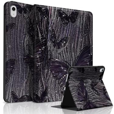 Imagem de Lyforaz Capa para iPad 11th (A16) 11 polegadas 2025 / 10ª geração 11 polegadas 2022, borboleta fofa chique elegante adorável design estética capa protetora com suporte para lápis, antiderrapante