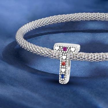 Imagem de 1 peça de contas de zircônio com letra A-Z adequada para mulheres, faça você mesmo e roupa diária, joias combinando, pingentes de decoração para mulheres, presentes finos de Natal