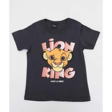 Imagem de Camiseta Infantil Simba Rei Leão Tam 1 a 3 Chumbo-76132 - Disney, 3, C