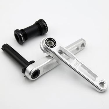 Imagem de EVOSID Pedaleira ultraleve para bicicleta de estrada 160/165/170 mm, conjunto de manivela de bicicleta oca com suporte inferior, manivela de montagem direta de 3 parafusos compatível com GXP, estrada