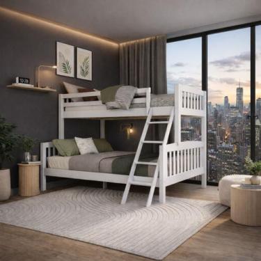 Imagem de Beliche Casal e Solteiro Reforçada Madeira Maciça Pinus - LaCasaMia, B