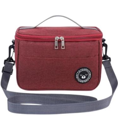 Imagem de Bolsa Térmica Lancheira Premium com Alça de Ombro, para Marmita e Lanche - Ideal para Trabalho, Academia, Escola e Passeios (Vinho)