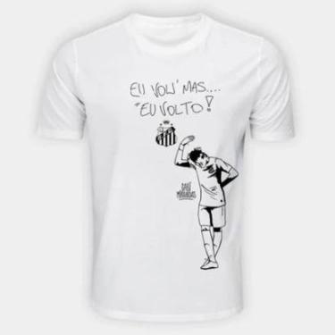 Imagem de Camiseta Santos Neymar Jr. Eu Vou Mas Eu Volto Masculina-Masculino
