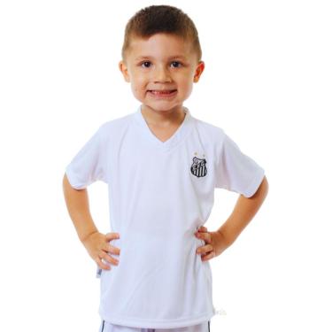 Imagem de Camiseta Infantil Santos Branca Gola V Oficial