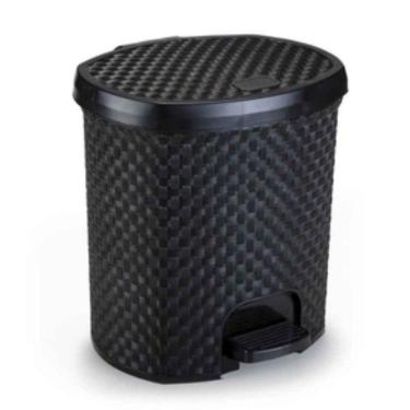 Imagem de Lixeira 6l Rattan Preto Ref.052/p Nitron