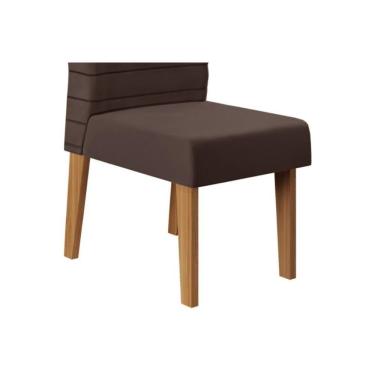 Imagem de Cadeira Sala De Jantar Ondina Cedro-veludo Moca Dj Móveis