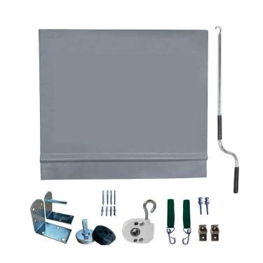 Imagem de Toldo Cortina Cinza - 3,90m X 2,80m - Kit Completo