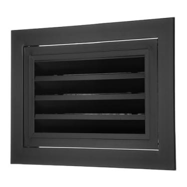 Imagem de PATIKIL Ventilação de empena de alumínio de 20 cm x 30 cm, 1 peça de grade de retorno com filtro de tela de malha porta removível para parede lateral piso sótão galpão sistema HVAC, preto