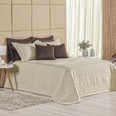 Imagem de Cobre Leito Eden Queen 3 Peças Hipercal 180 Fios 100% Poliéster - Cáqu