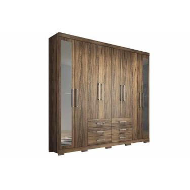 Imagem de Guarda Roupa Casal 8 Portas E 6 Gavetas C/ Espelho E Pés Master 8.6 Demolição - Santos Andirá
