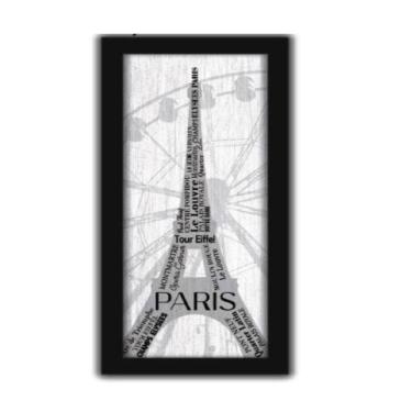 Imagem de Quadro Paris 60cm Estilo Frances Com Moldura Ideal Para Consultórios