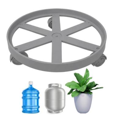 Imagem de Suporte para botijão de Gás / vaso de planta com rodinha resistente - 