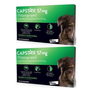 Imagem de Kit Capstar 57mg Cães 2Cx 11 a 57 Kg Cx Com 6 Unidades Cada Flex - ELA